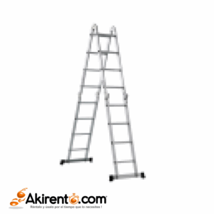 Escalera  de Aluminio Plegable 12 Pasos