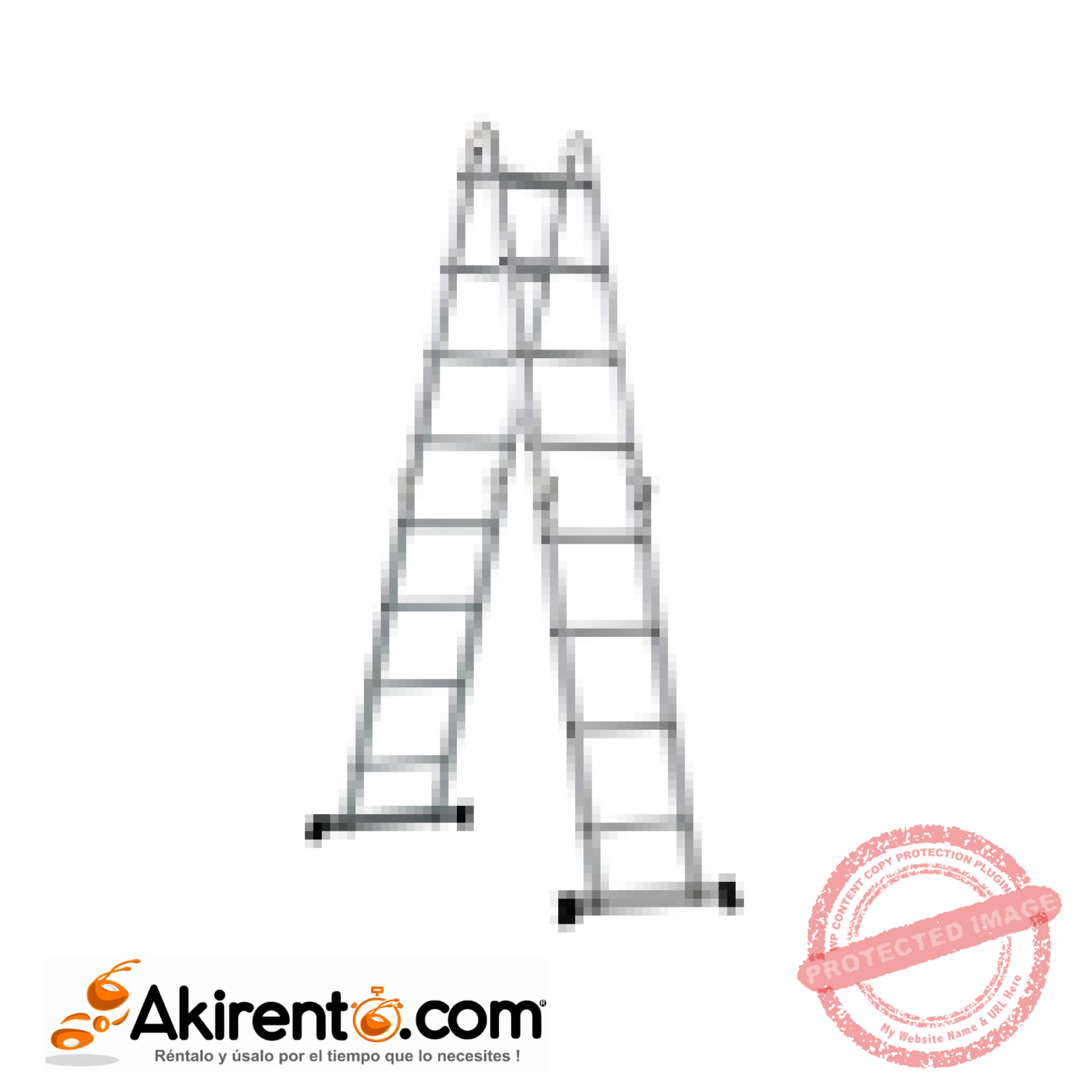 Escalera  de Aluminio Plegable 12 Pasos